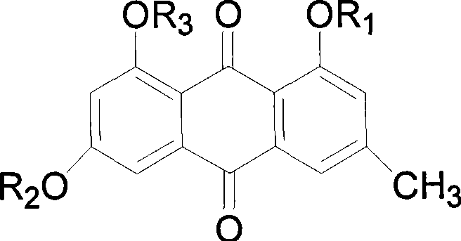 Emodin derivates and application thereof in anti-cancer medicine preparation