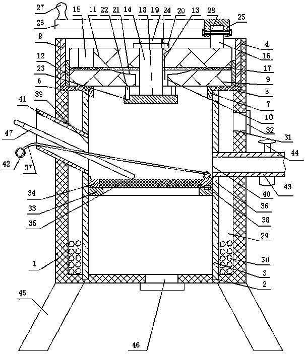 Ganoderma lucidum mycelium microbial low-temperature fermentation extraction device and extraction method