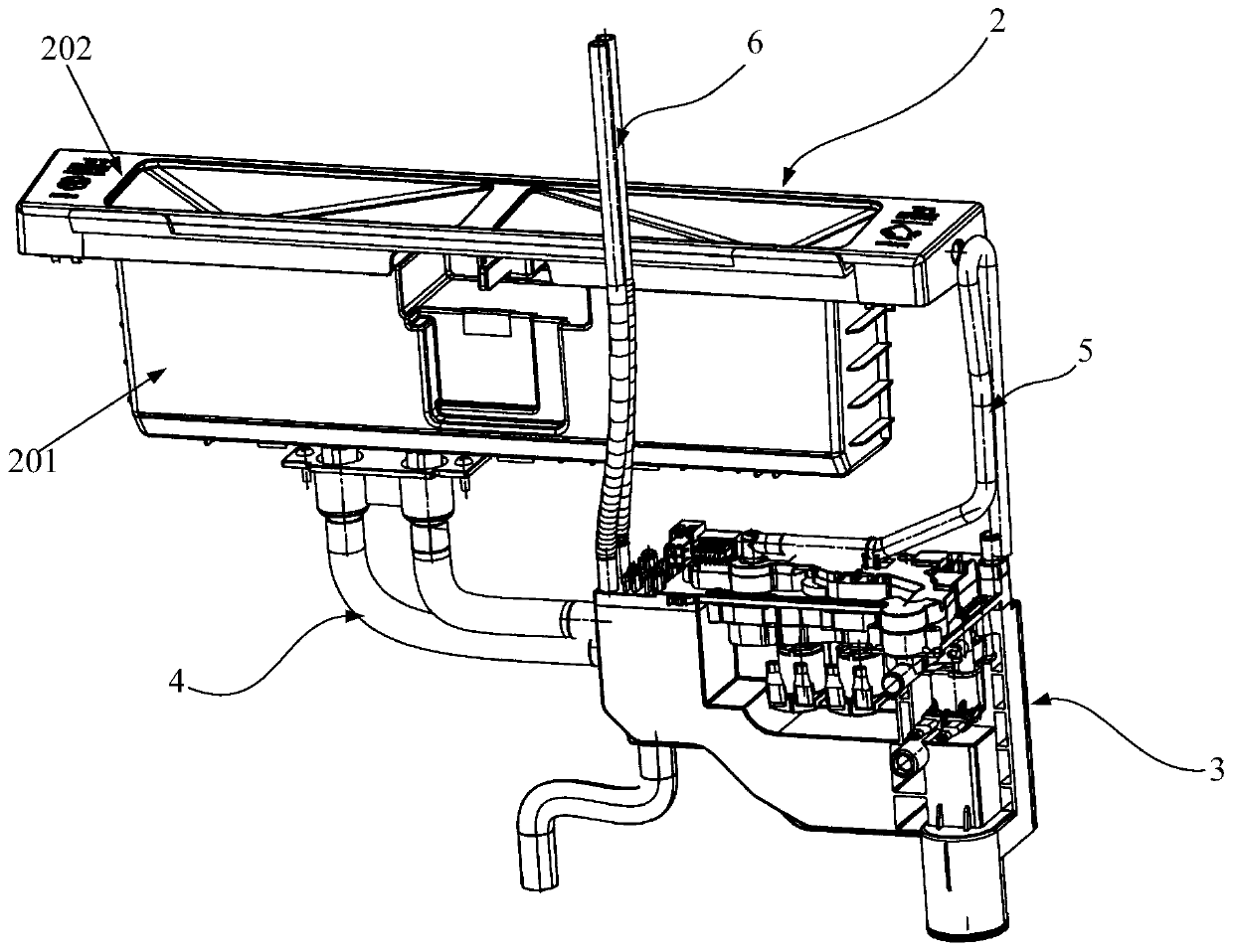 Detergent delivery device of washing machine and washing machine