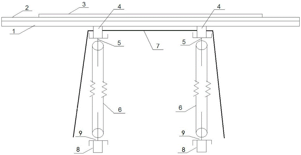 Secondary pouring construction device for small structure hole