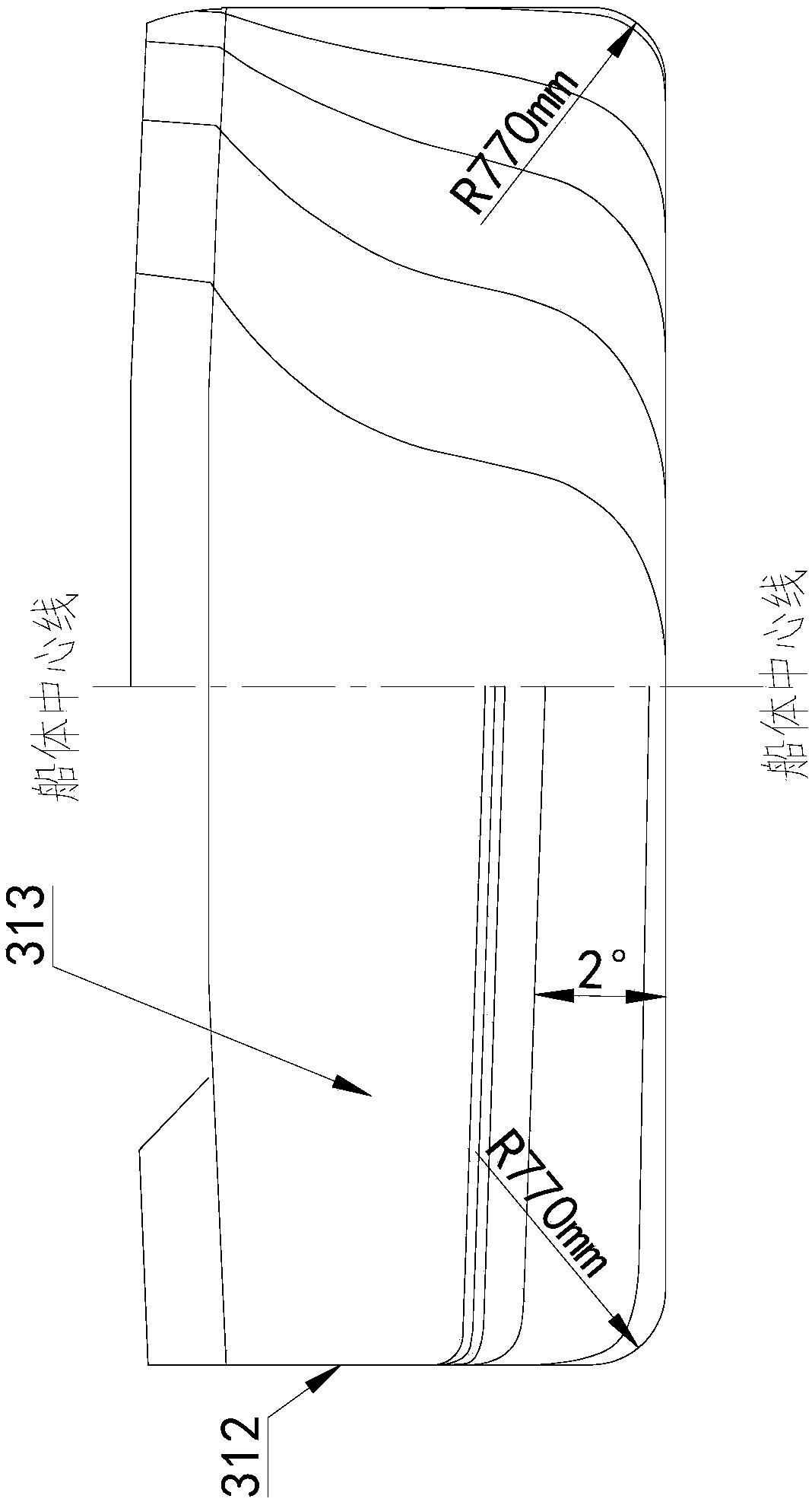 Ship line of kilo-tonnage bulk carrier