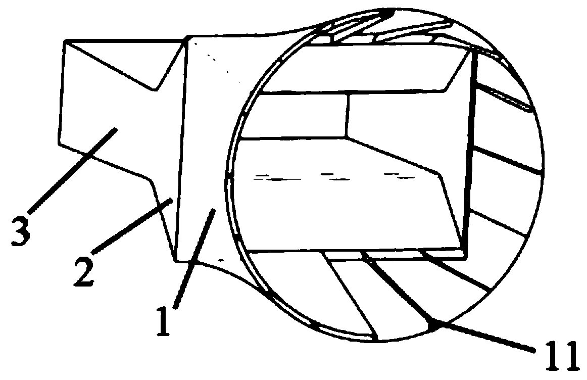 Cooling channel structure suitable for two-dimensional invisible spray pipe