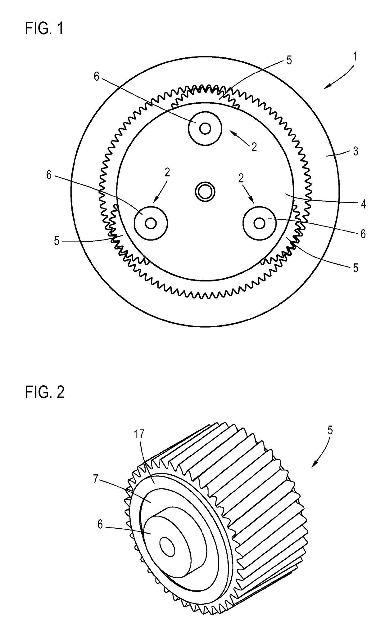 Planetary gear bearing arrangement