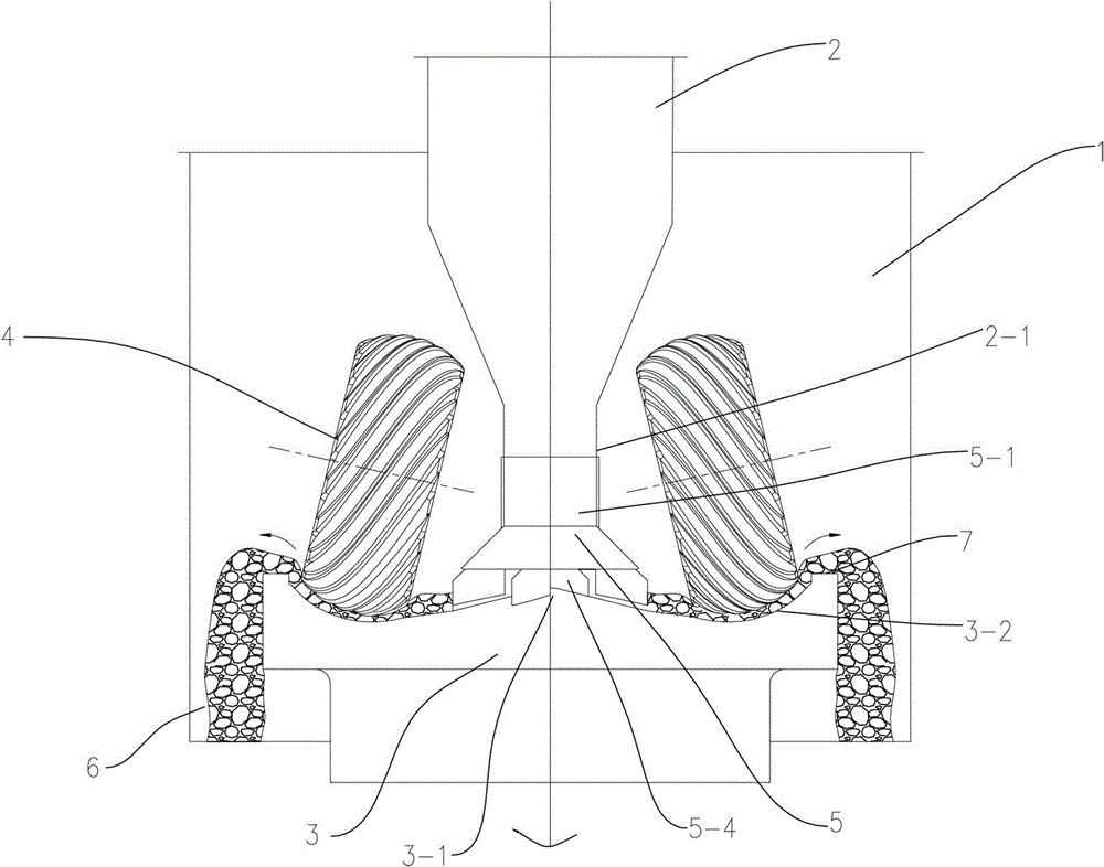 Vertical mill device for milling ceramic raw materials