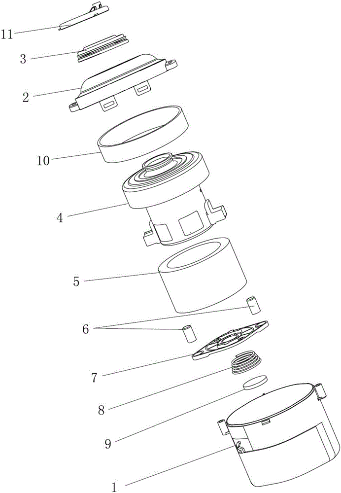 Suspension noise-reduction motor