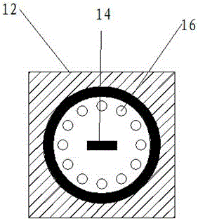 Invisible-light lamp bead with lighting scope marking function