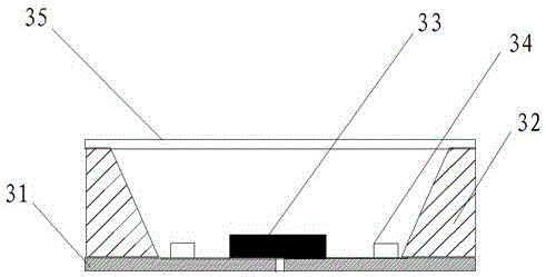 Invisible-light lamp bead with lighting scope marking function