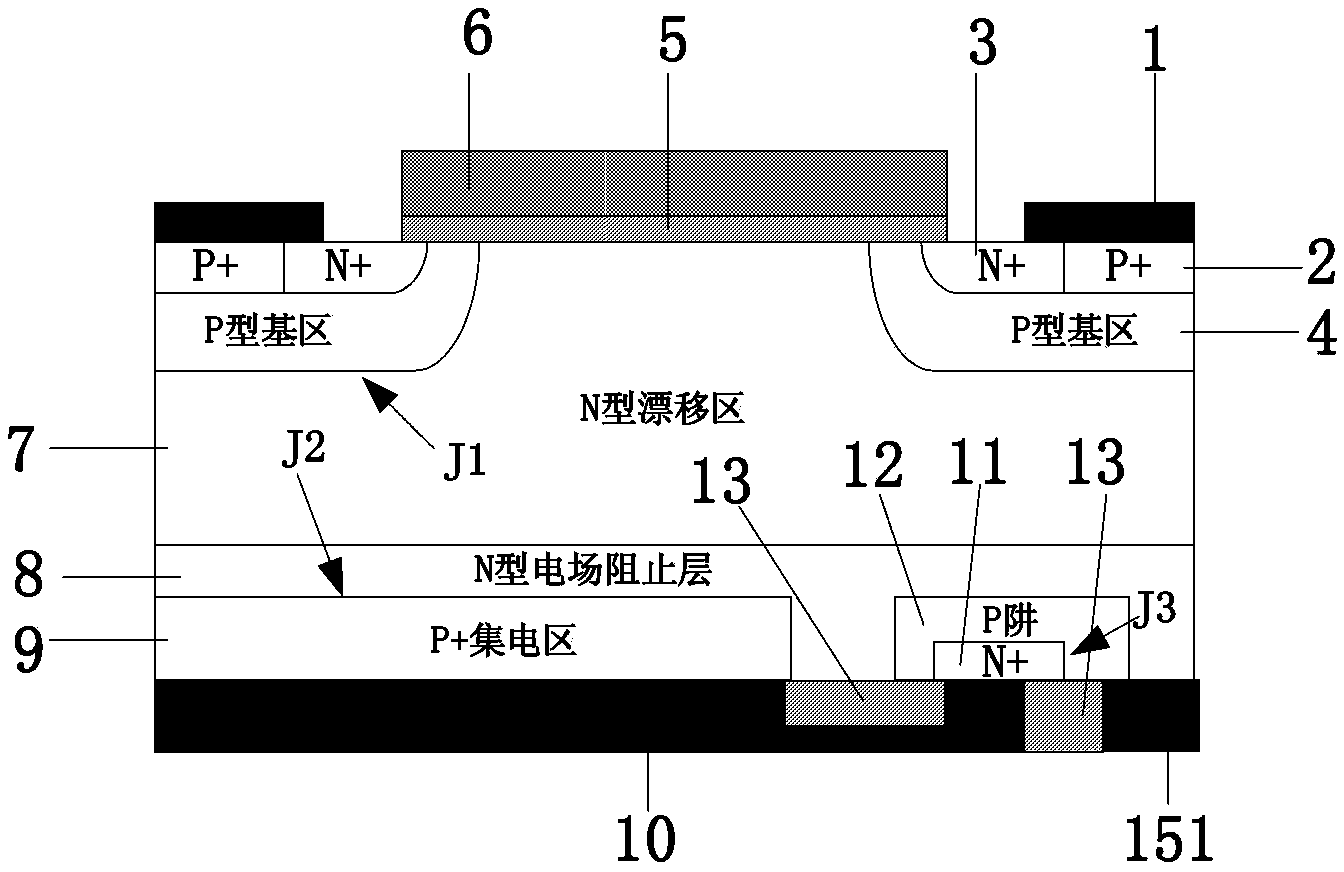 Reverse conducting (RC)-insulated gate bipolar transistor (IGBT) device and manufacturing method thereof