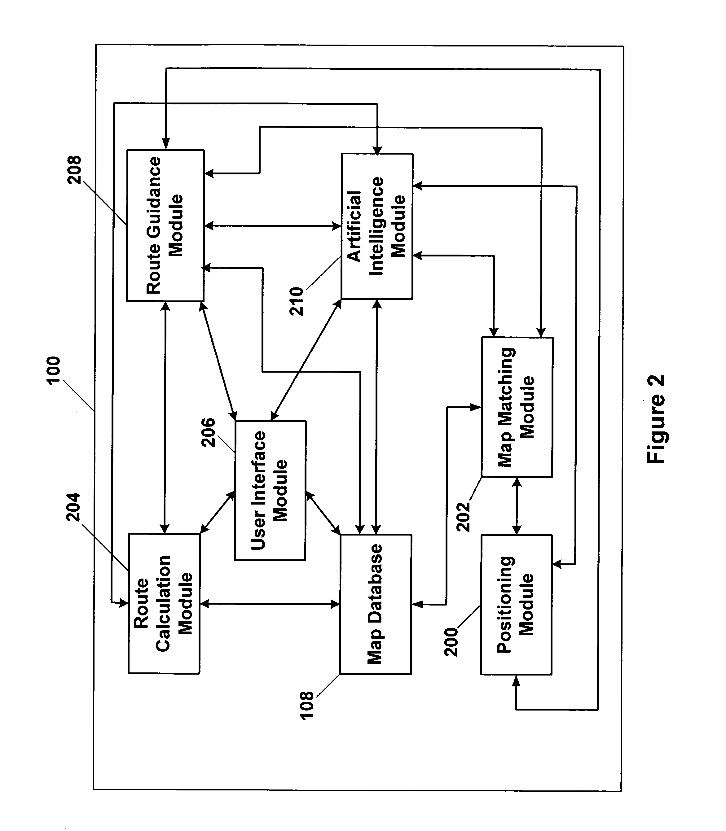 Adaptive navigation system with artificial intelligence