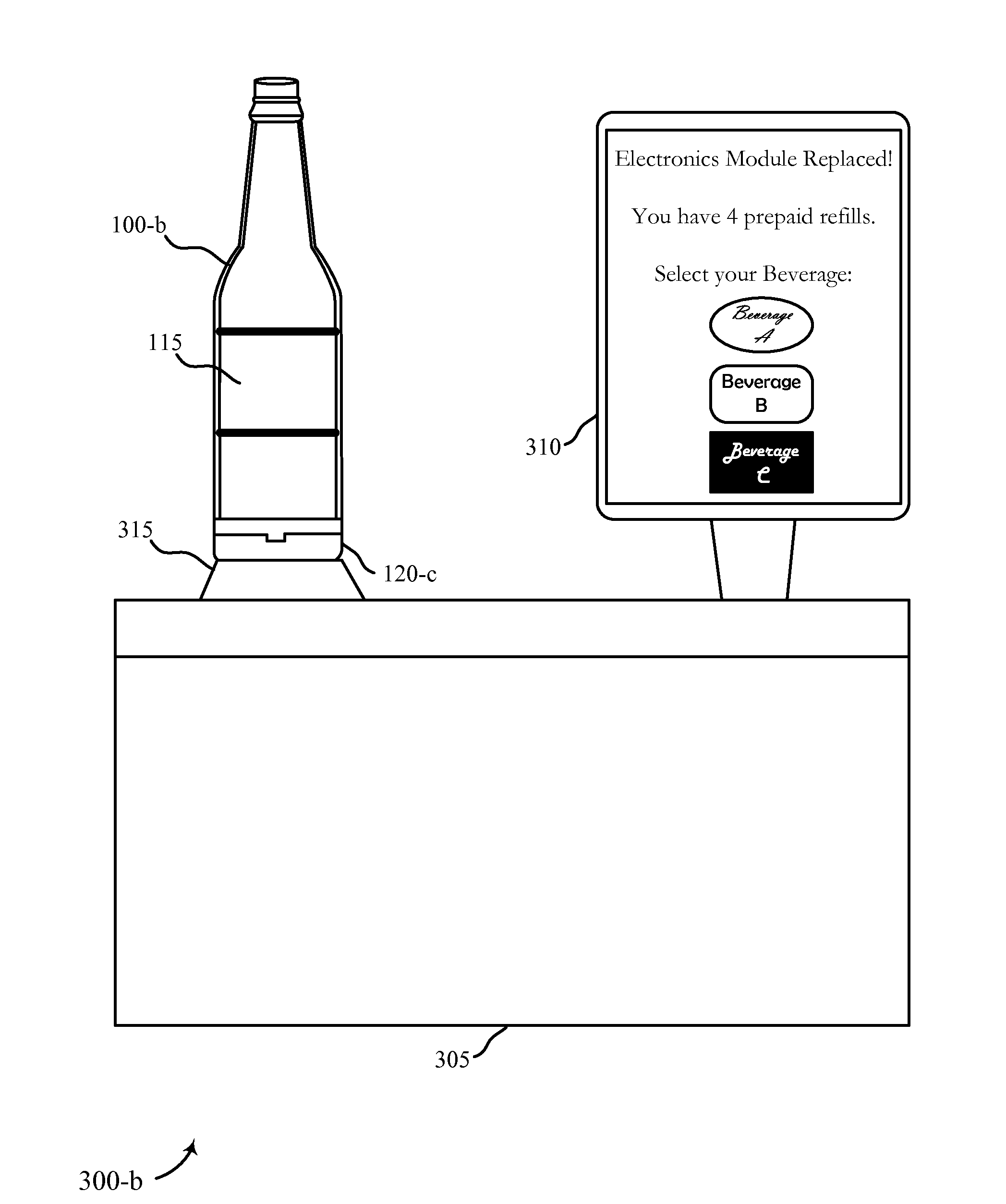 Refill station using an intelligent beverage container