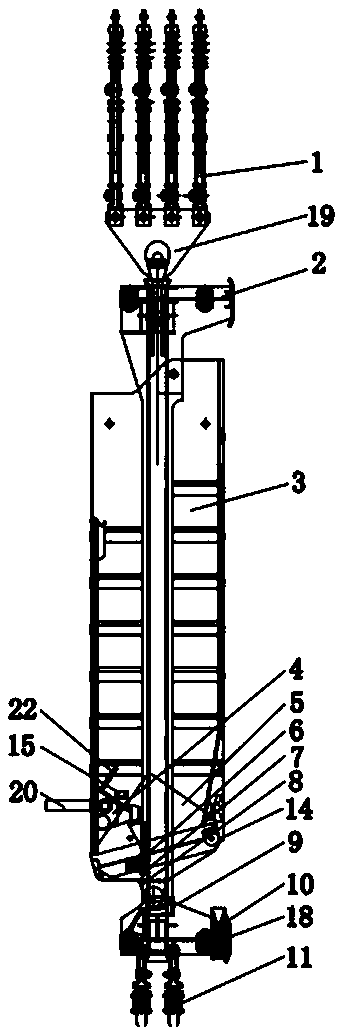 Double protection device for preventing skip bucket bin door from being automatically opened