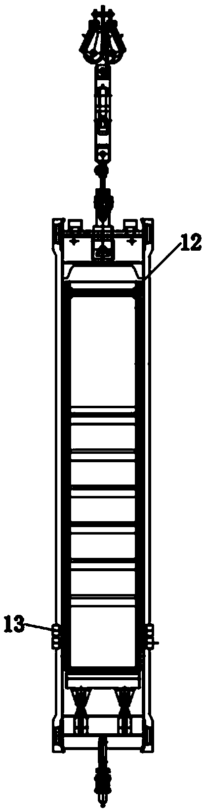 Double protection device for preventing skip bucket bin door from being automatically opened