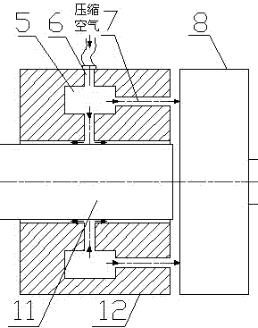 Device for testing dynamic friction torque of air static-pressure axial thrust bearing