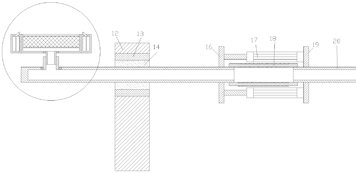 Protecting, cooling and chip collecting device used when laser cutting inner wall of cylinder and using method thereof