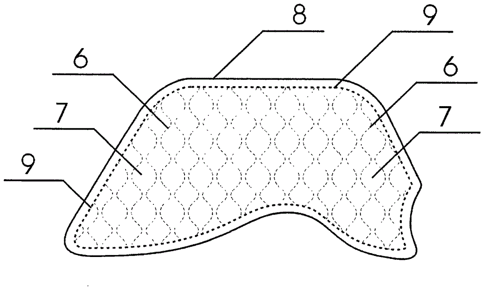 Nano water absorbing material sandwich type human body temperature adjusting nursing article and use method thereof