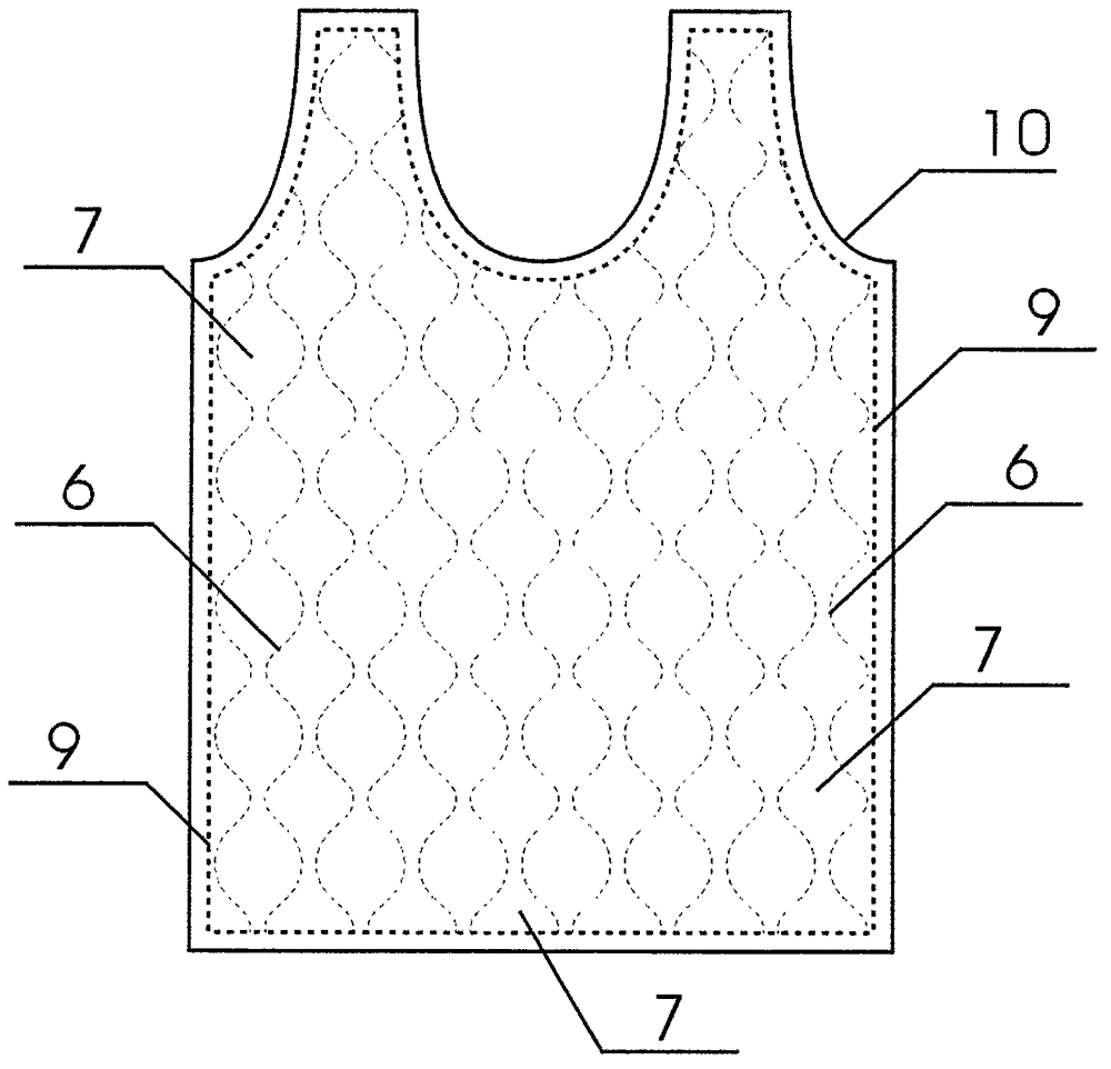 Nano water absorbing material sandwich type human body temperature adjusting nursing article and use method thereof