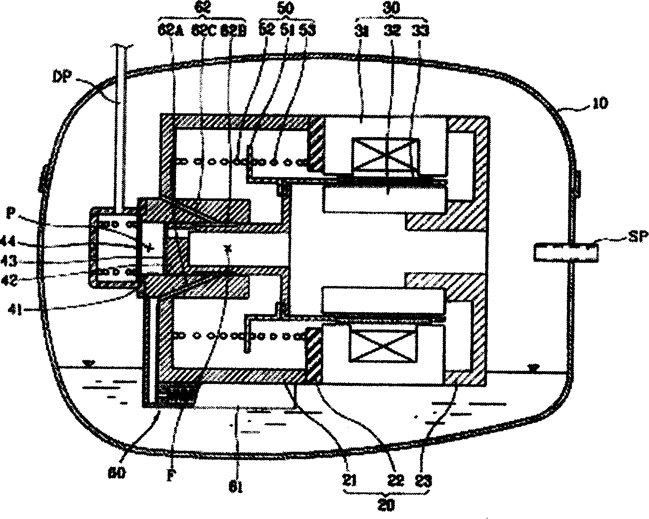 Noise reducing device for reciprocating compressor