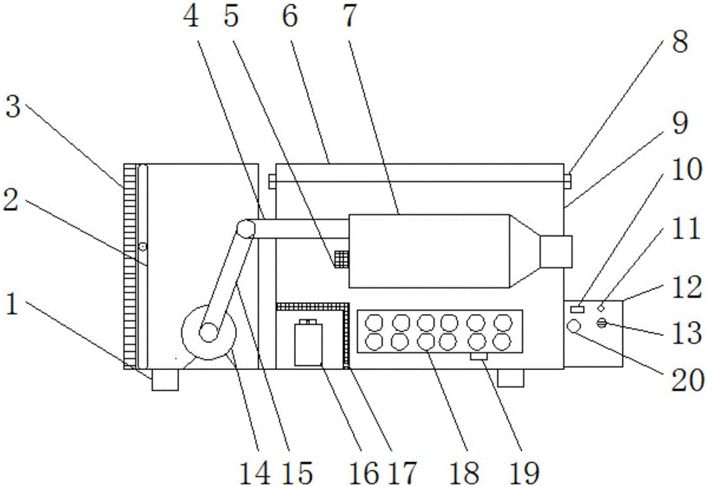 Stable-performance chestnut frying machine