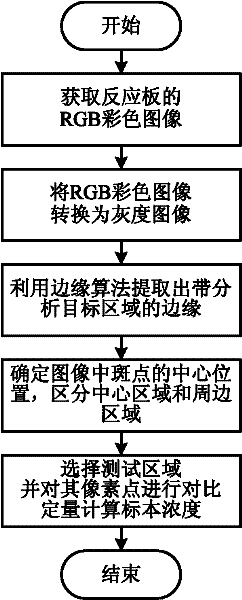 Colloidal gold detecting method and device based on digital image processing