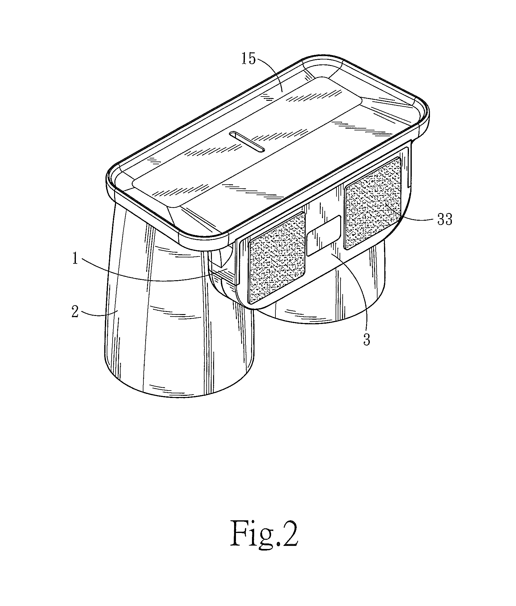 Multiple water containers and holder structure