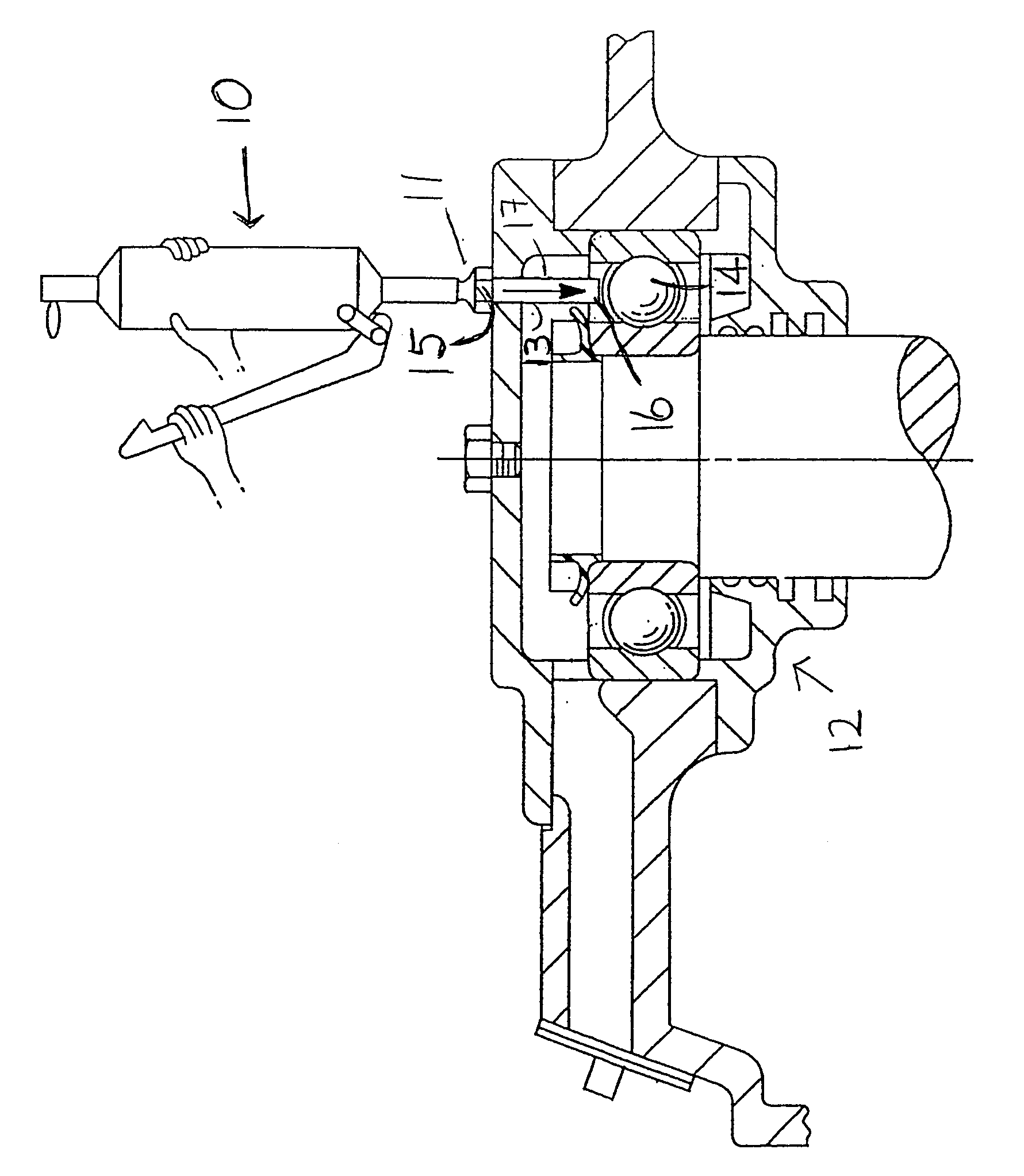 Device and method for lubricating bearings