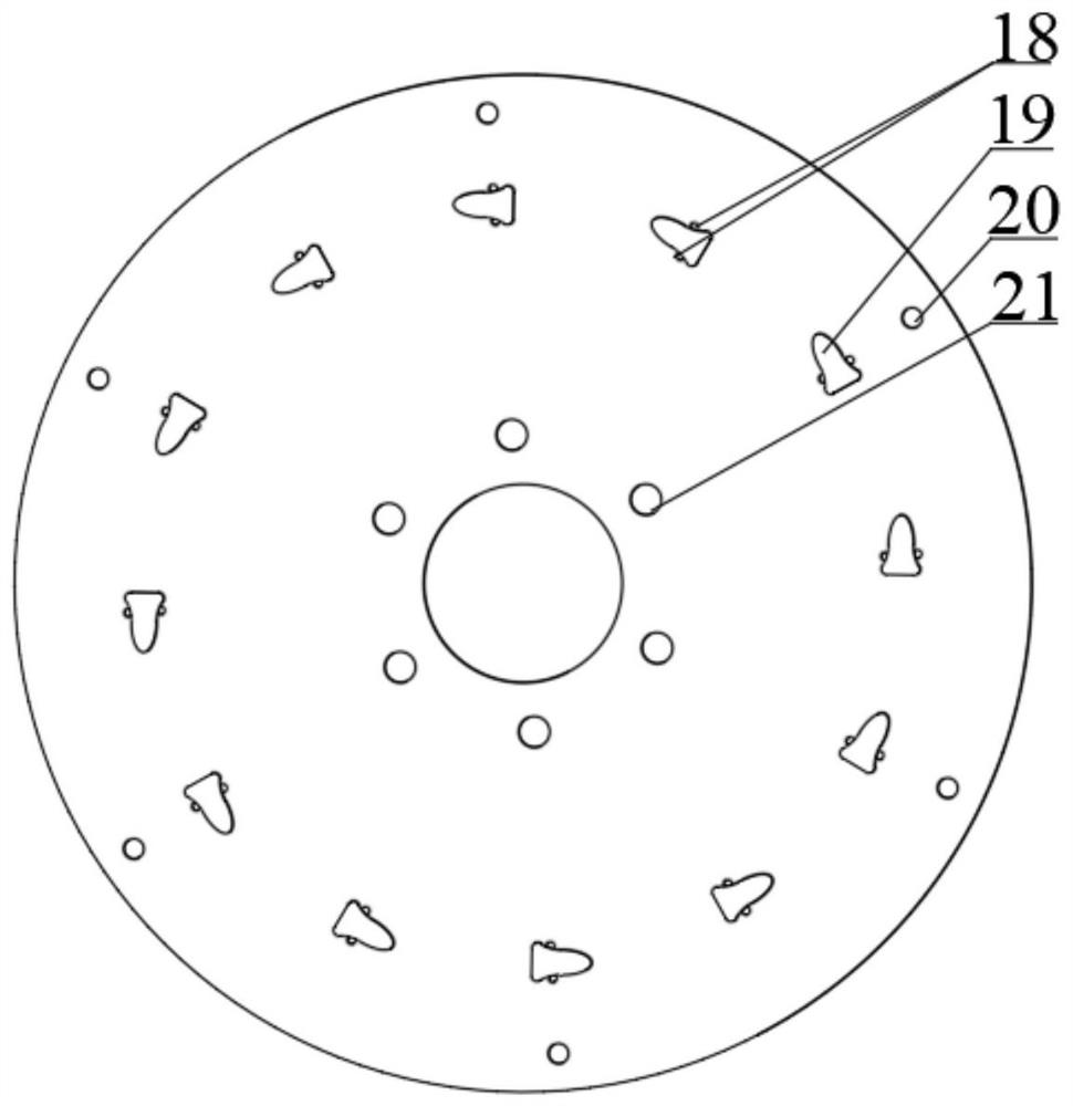 Pneumatic rice metering device with integrated disc chamber