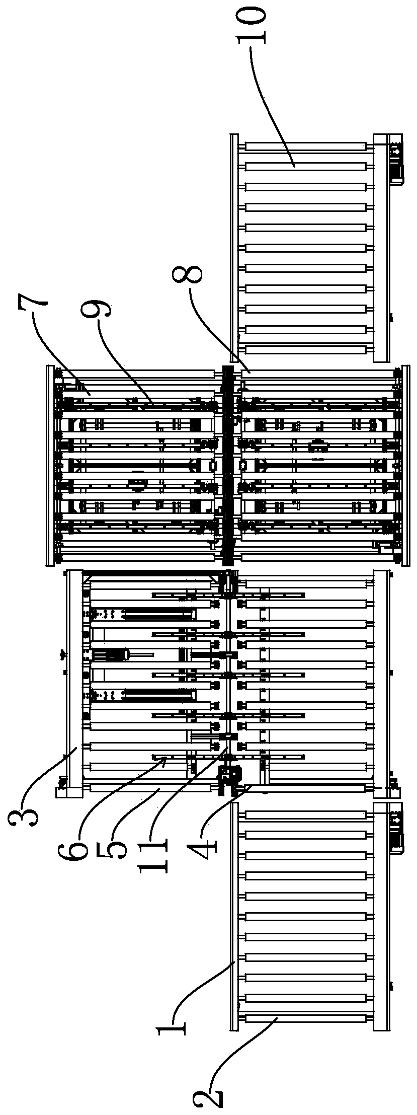 Glass rotary overturning device