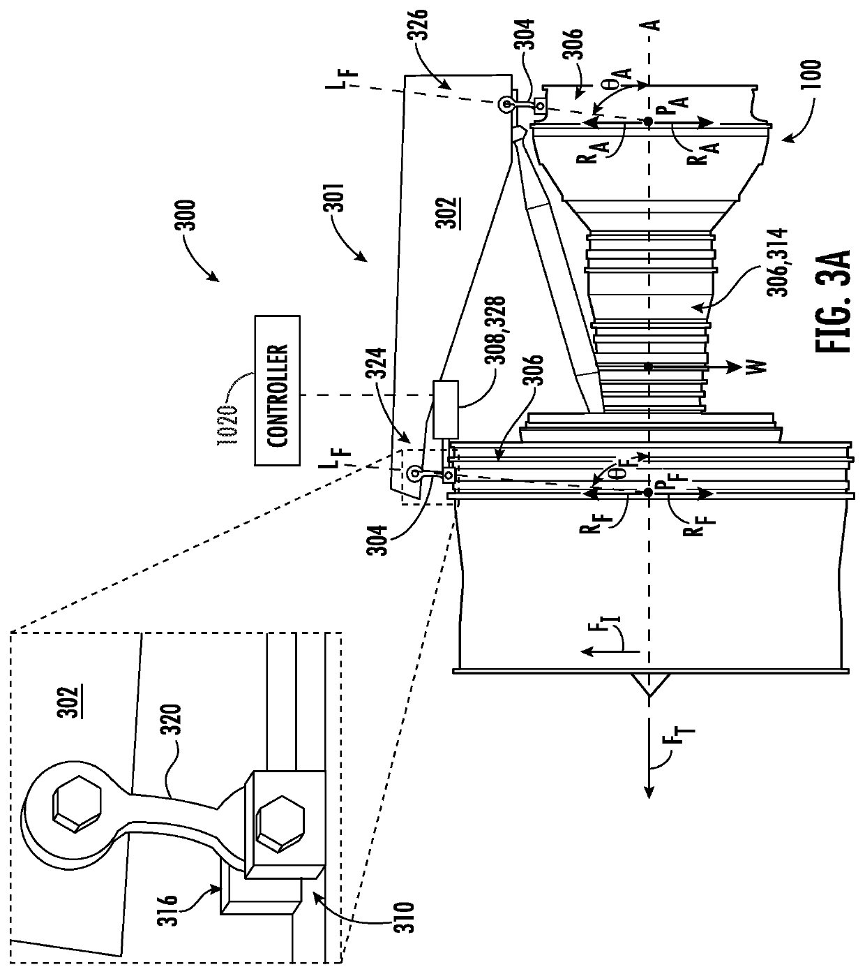 Engine-mounting links that have an adjustable inclination angle