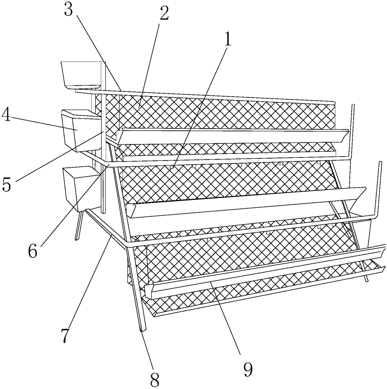 Novel automatic laying hen breeding apparatus