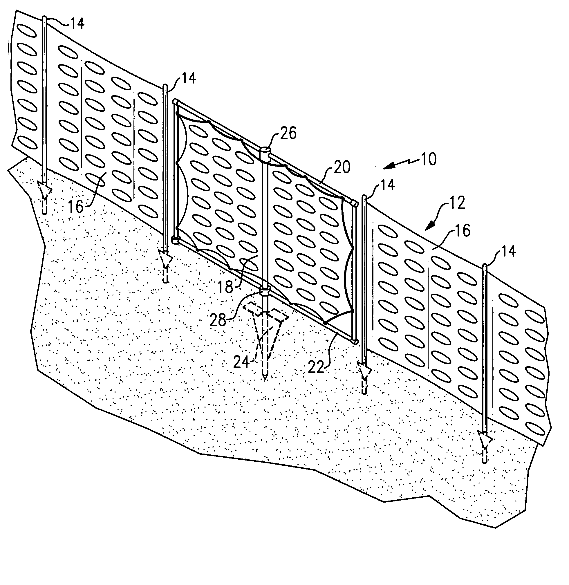 Temporary gate support device