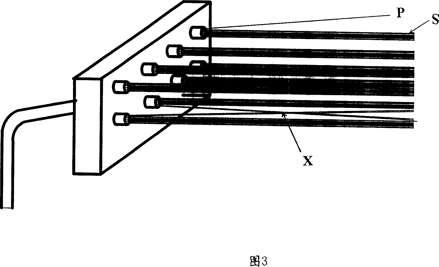 Thread spraying structure