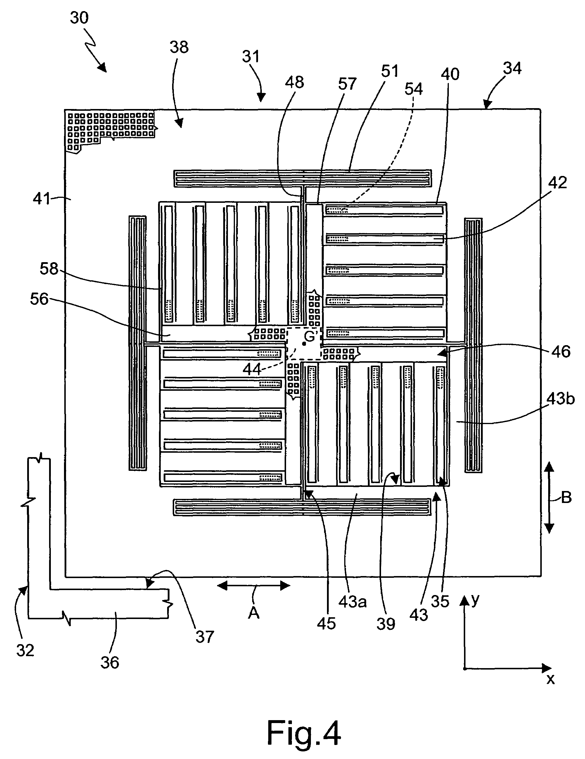 Micro-electromechanical structure with self-compensation of the thermal drifts caused by thermomechanical stress