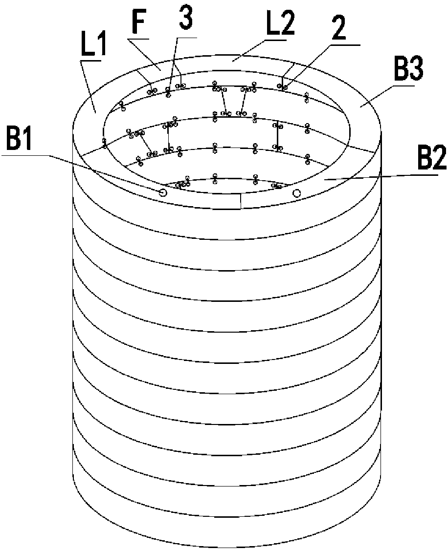 Deep and large open caisson prefabricated structure and mounting method thereof