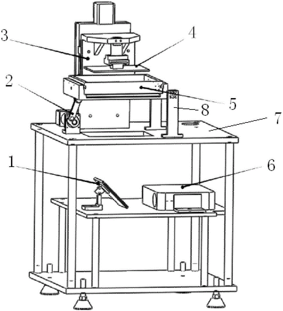 A kind of planar photocuring rapid prototyping device and method