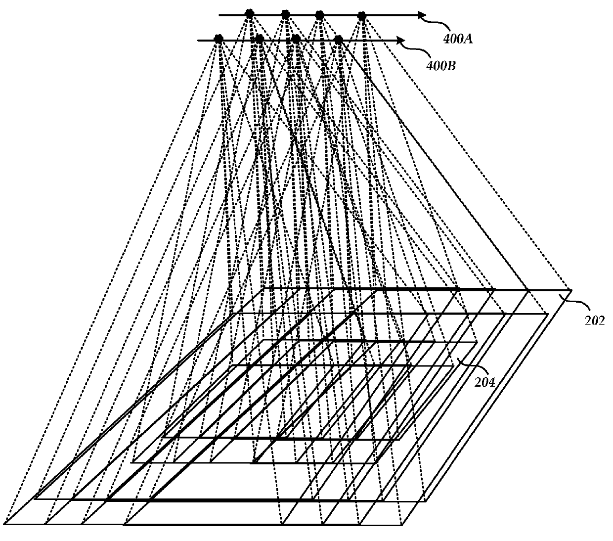 Large format digital camera with multiple optical systems and detector arrays