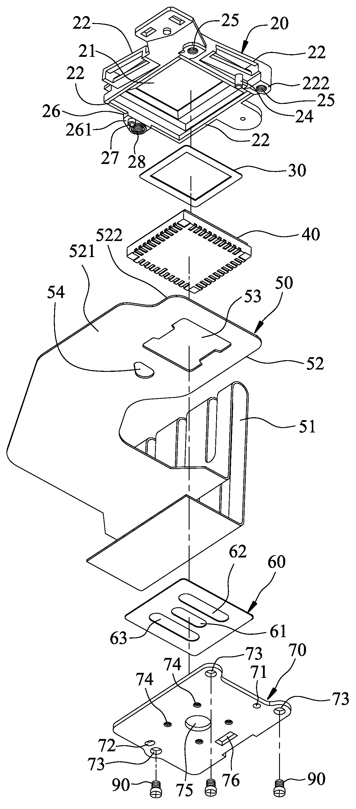 Image-sensing module for digital optical device