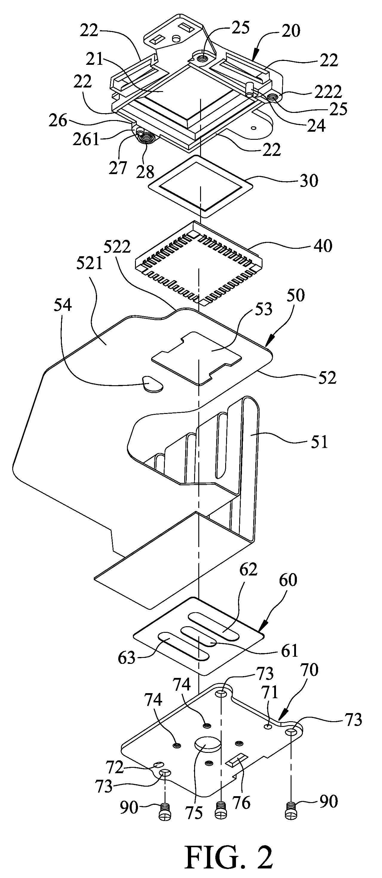 Image-sensing module for digital optical device