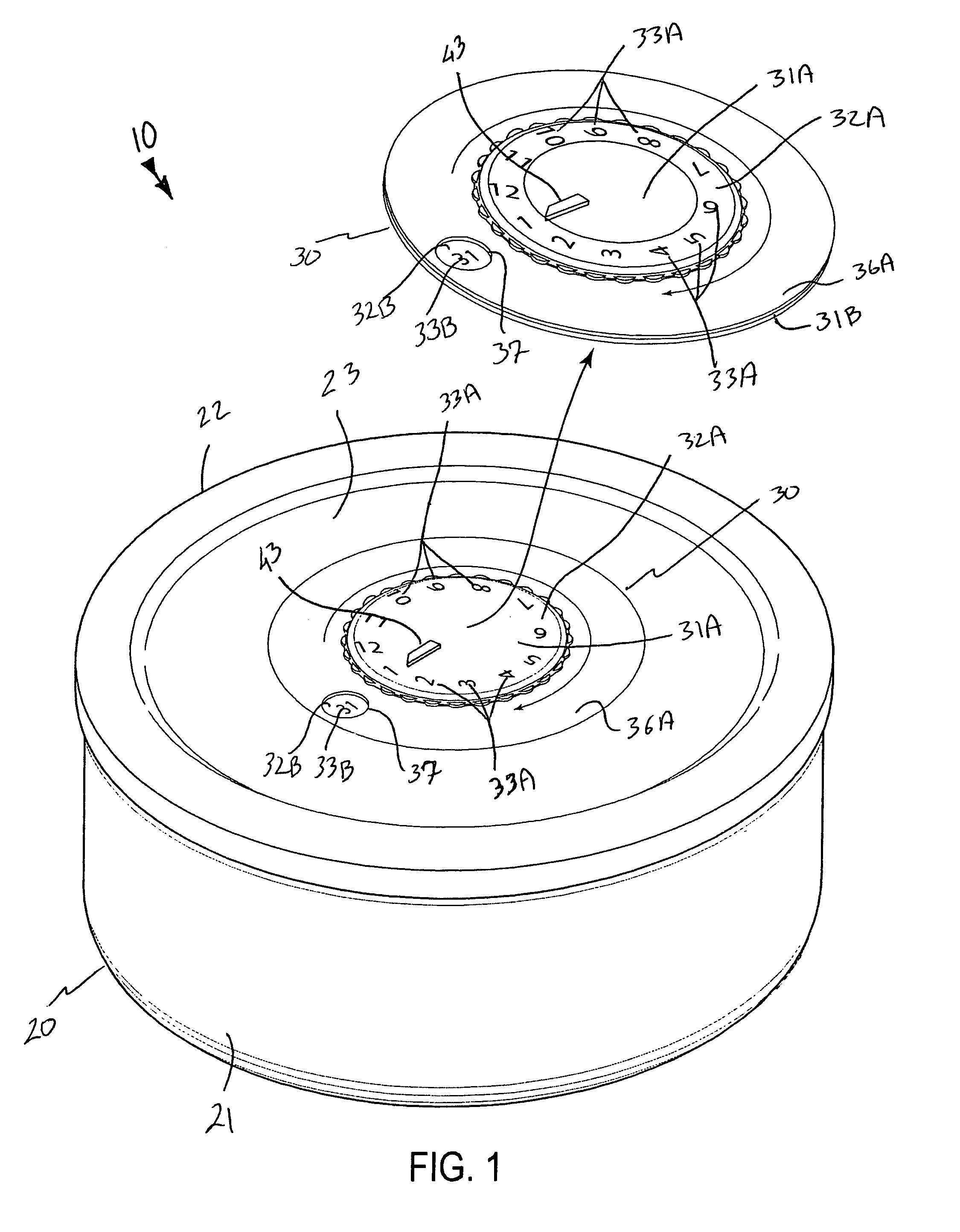 Date-identifying container for perishable food items