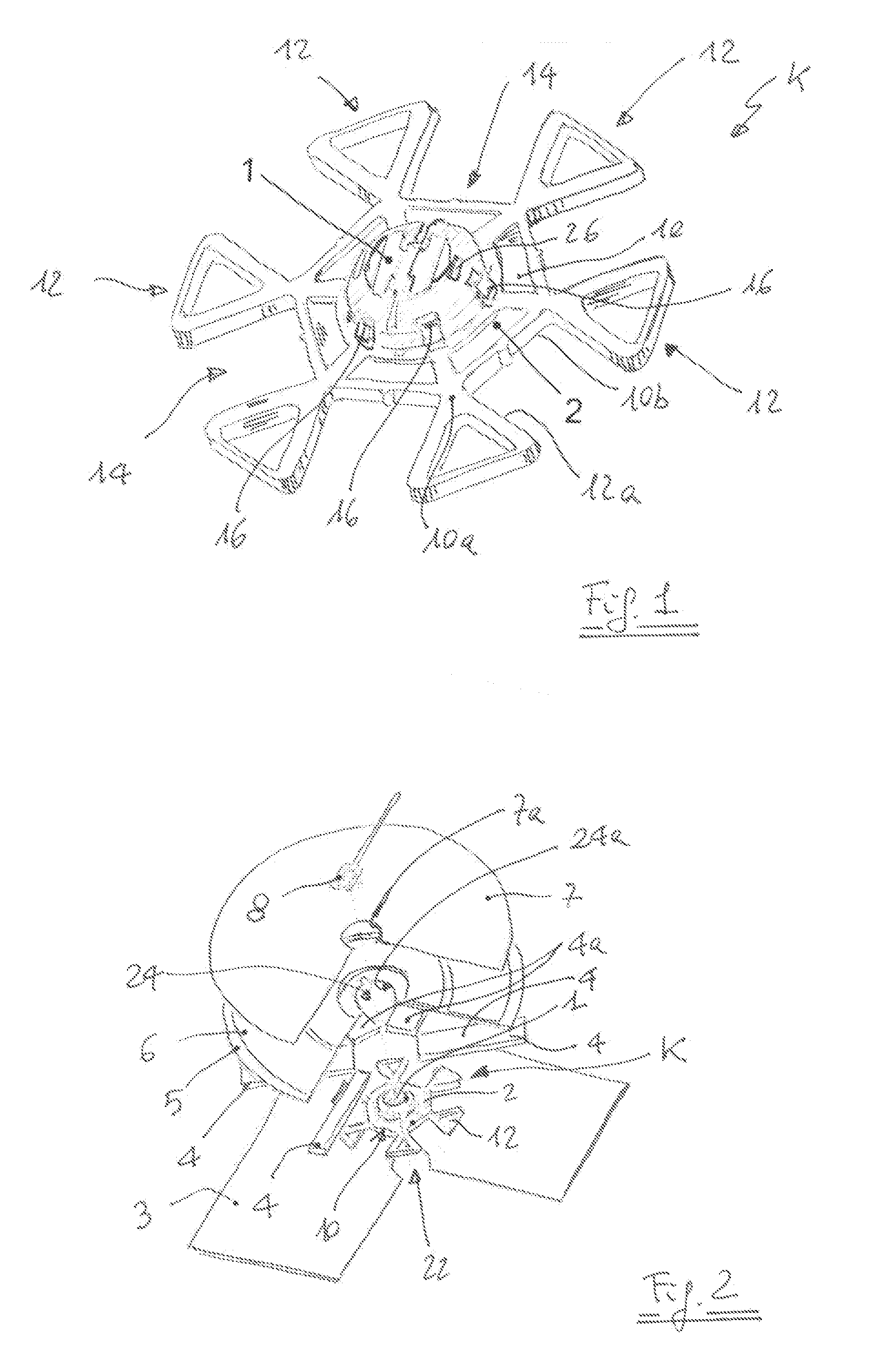 Induction Heating Device, Cooking Appliance using such Device and Method for Assembly thereof