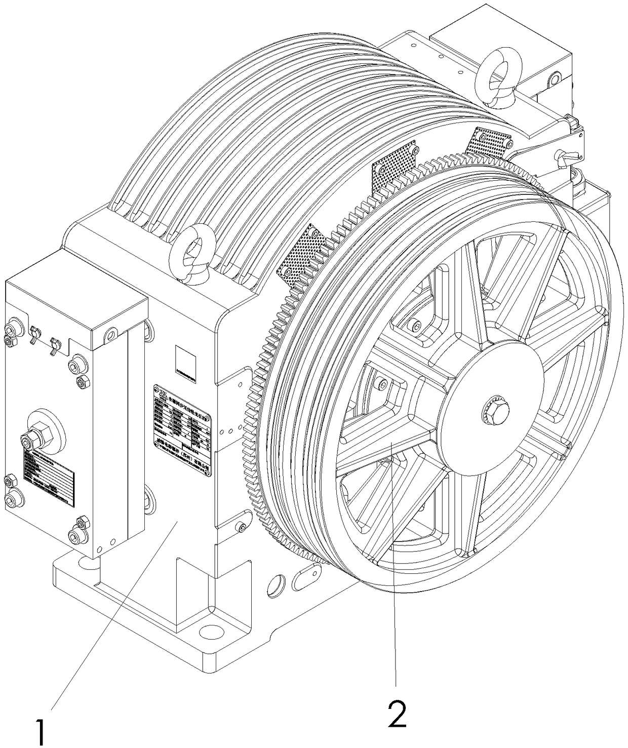 Elevator traction machine