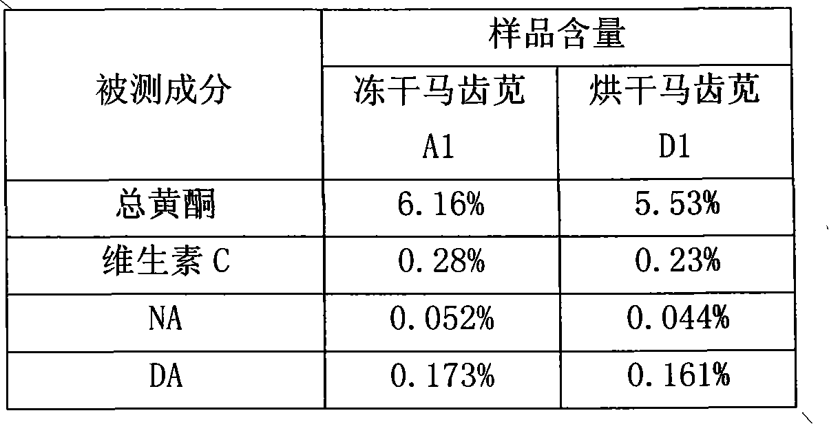 Preparation method of composite green health food of freeze dried purslane and purslane/seaweed