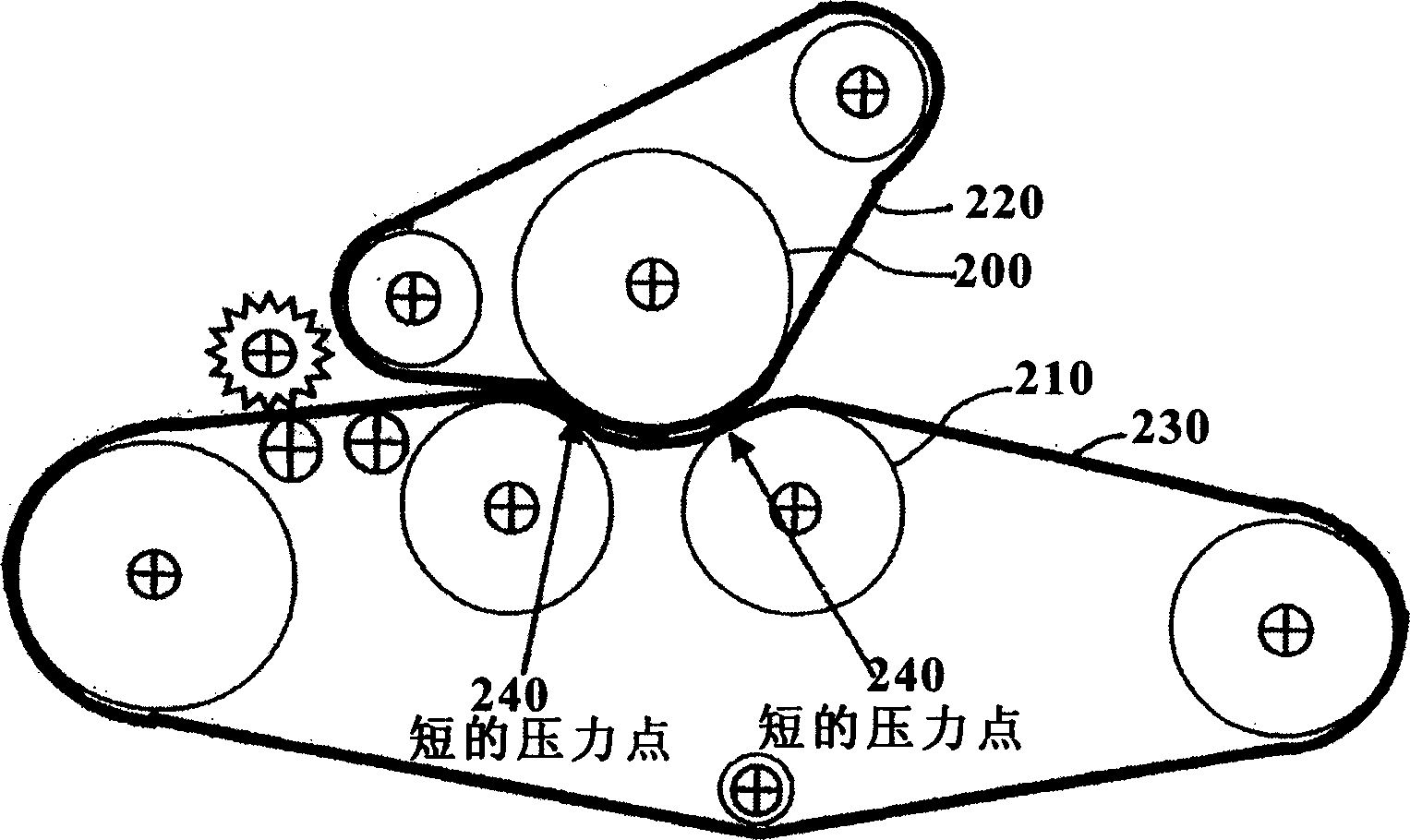 Extended nip press for the leather industry