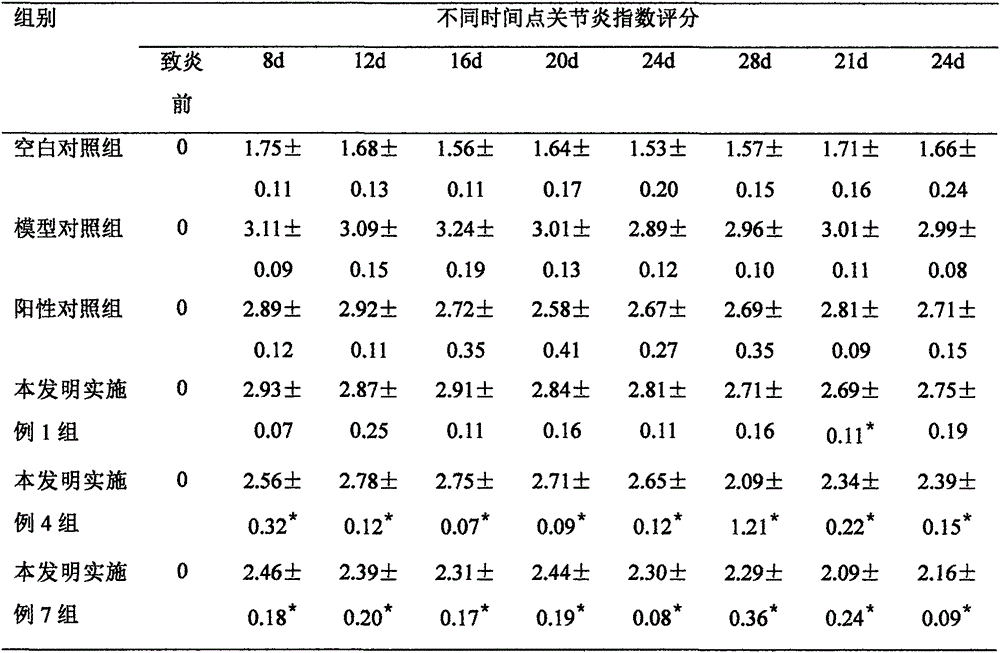 Drug combination for treating rheumatism arthritis and preparation method thereof