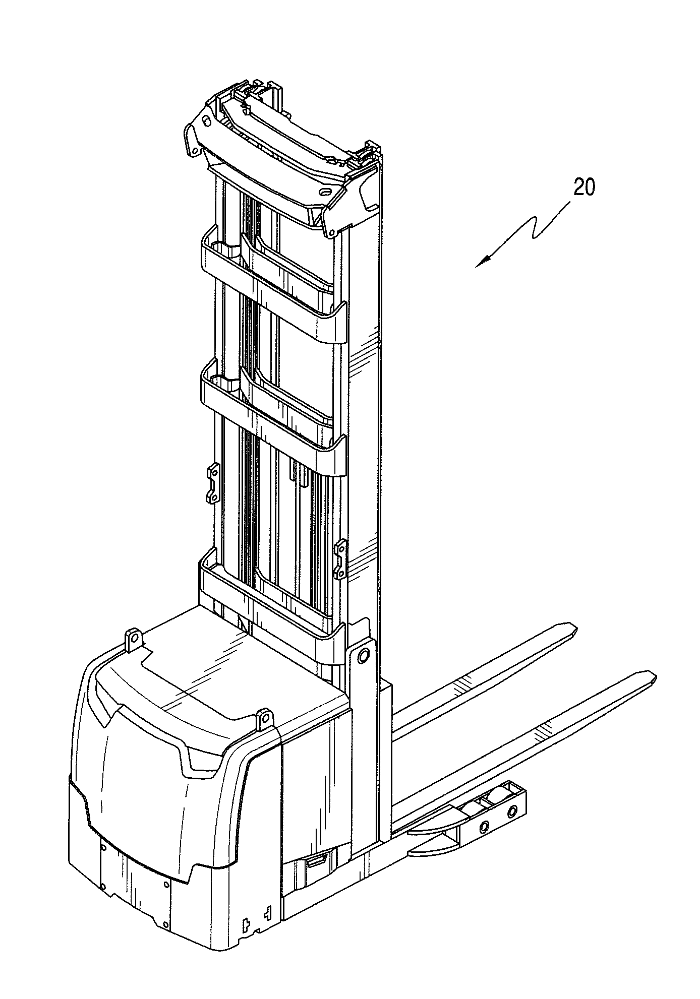 Lift arrangement of a lift truck with mast damping devices and lift truck