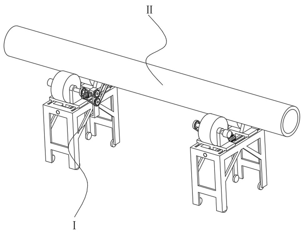 Simple construction pedestal for steel pipe painting and using method thereof