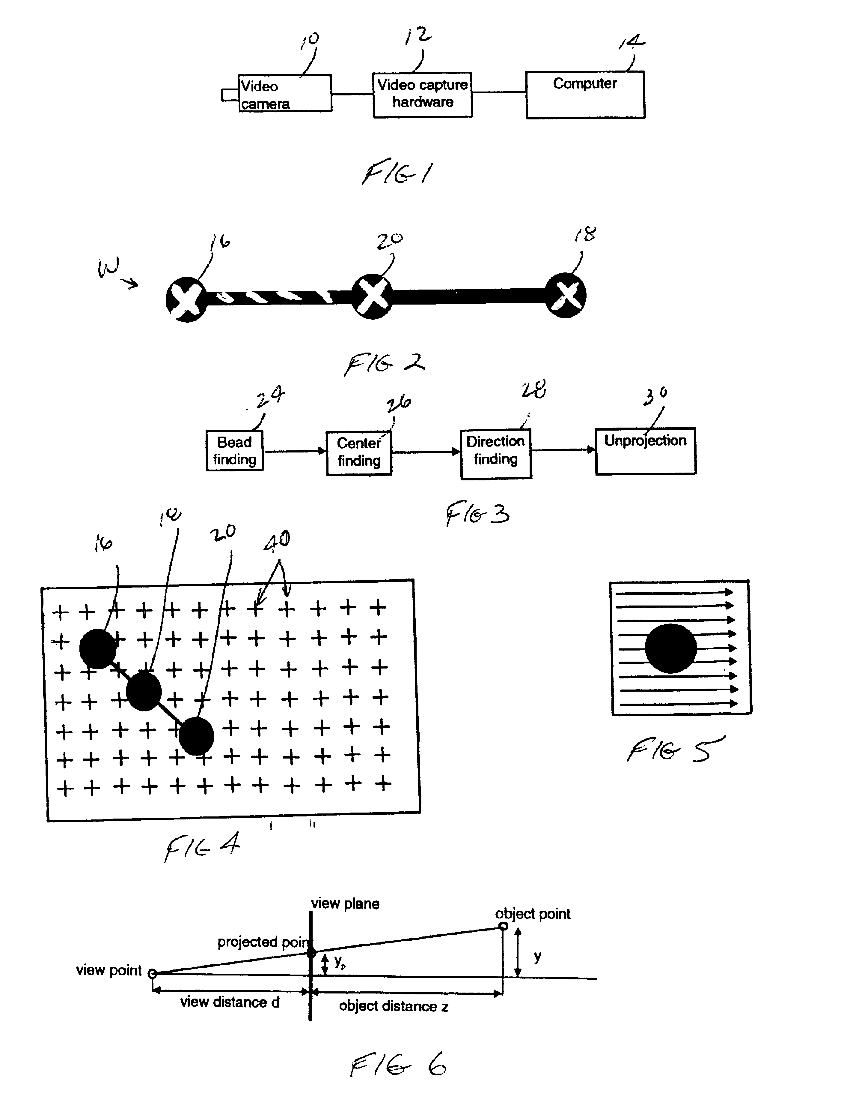 Method and apparatus for identifying a position of a predetermined object in free space using a video image