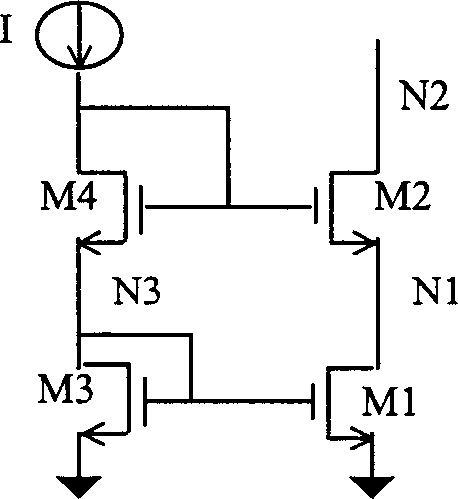 Single current bias circuit of current source