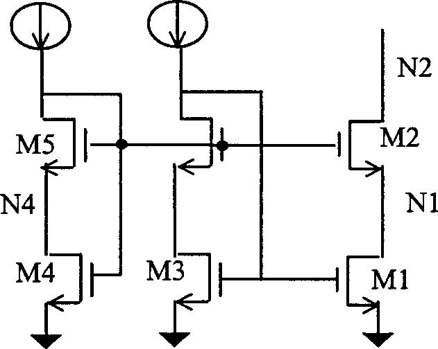 Single current bias circuit of current source