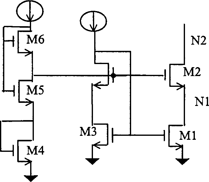 Single current bias circuit of current source