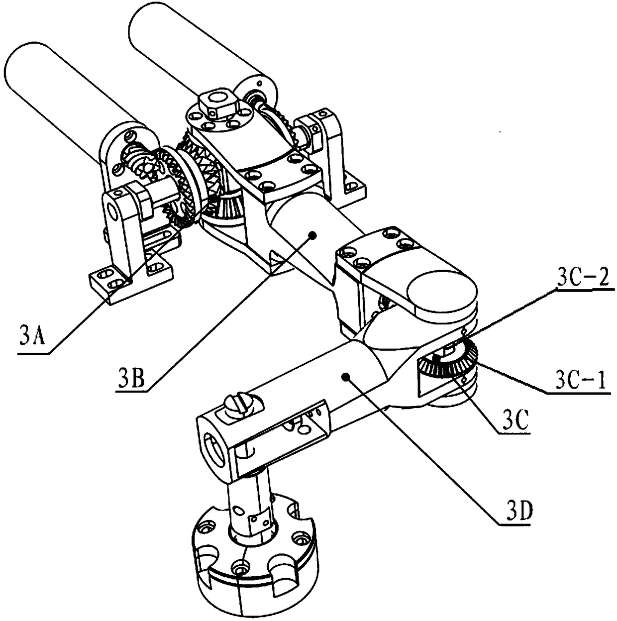 Bionic wall-climbing robot suitable for complicated narrow and small space in space station microgravity environment